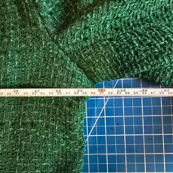 NWT ZARA Green Buttoned Textured Tweed Blazer XXL - Picture 14 of 15